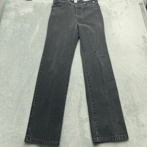 Vintage Wah Maker Cowboy Western Jeans Men 33 Black Denim Button Fly Made In USA